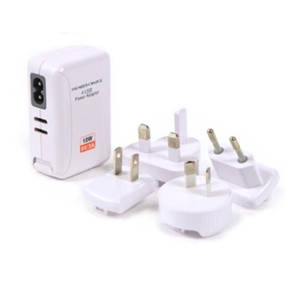 ที่ชาร์ทไฟ 4 Ports USB Travel Charger เปลี่ยนหัวปลั๊กได้