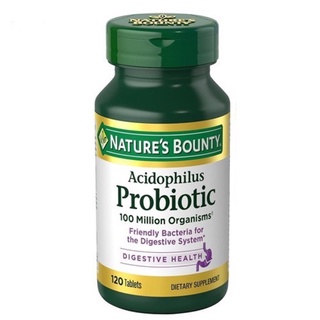 Natures Bounty Acidophilus Probiotic 120 Tabletsช่วยเรื่องขับถ่าย💯✅