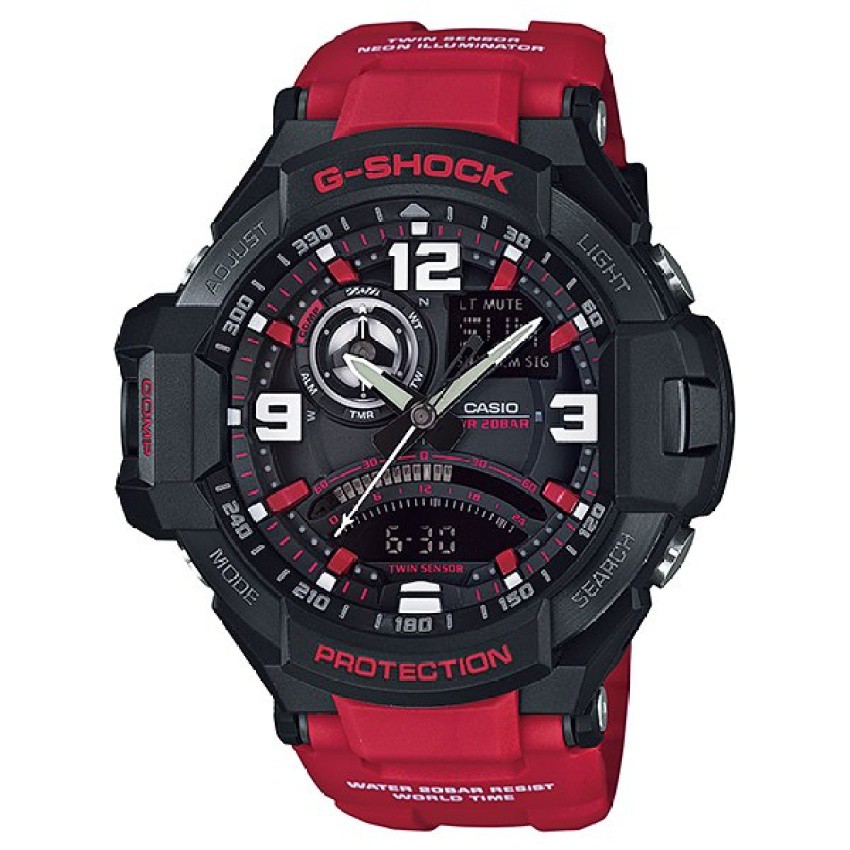 Casio G-shock Gravity Master Men Watch model GA-1000-4B (black/red)