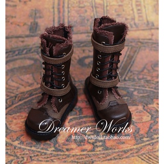 【doll Shoes】ds057 sd BJD msd sd รองเท้าบูท 1/4 1/3 สีน้ําตาล