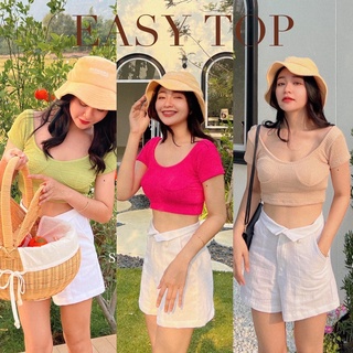 เสื้อครอปเเขนสั้นEASY CROP