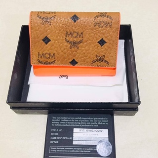 (สด-ผ่อน)🎗แท้100% MCM Three Fold Wallet inisetos Cognac