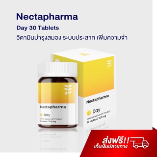 อาหารเสริมบำรุงสมอง Nectapharma Day บำรุงสมอง ระบบประสาท เพิ่มสมาธิ เพิ่มความจำ พลังความคิด วิตามินบีรวม Vitamin B