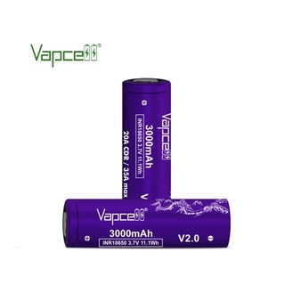 [ลดราคา]Vapcell INR18650 3000mAh 20A สีม่วง2ก้อนพร้อมกระเป๋า ของแท้