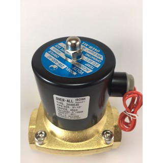 โซลินอยด์วาล์ว1.1/2" Solenoid Valve  220V ทองเหลือง(ไม่ใช่ซิงค์อัลลอยด์) 2W-400-40 แบบปกติปิด