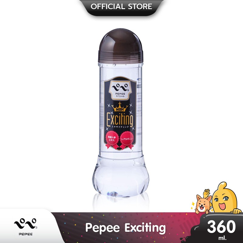 Pepee Exciting เจลหล่อลื่นสูตรน้ำ มีส่วนผสมของโสม และ L-Arginine เพิ่มความรู้สึก บรรจุ 1 ชิ้น (ขนาด 360 ml.)