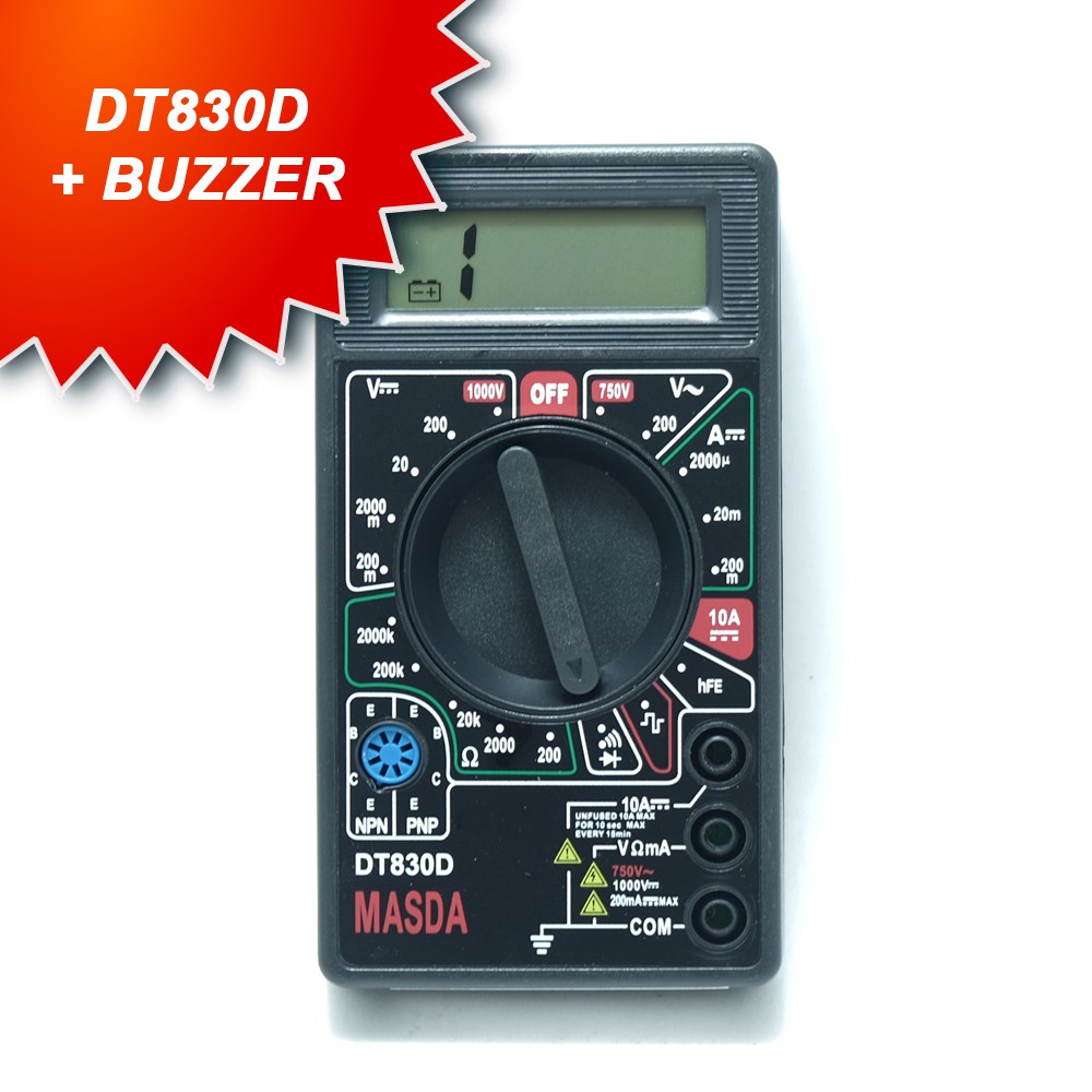Masda DT830D Digital Multitester + Buzzer