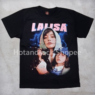 เสื้อยืดผ้าฝ้ายพรีเมี่ยม เสื้อยืดวงสีดำ Lisa Lalisa TDM 1835 Hotandrock