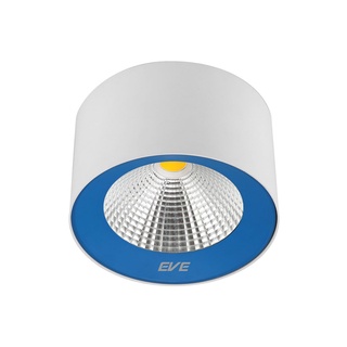 Therichbuyer EVE LIGHTING โคมไฟดาวน์ไลท์ติดลอย LED Daylight กลม รุ่น COB colorful-blue15W ขนาด 5 นิ้ว สีน้ำเงิน