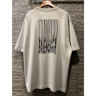 BALENCIAGA BARCODE WIDE FIT T-SHIRT เสื้อยืดคอกลมแขนสั้น แบรนด์บาลองเซียก้า สกรีนลายบาร์โค้ด ผ้าคอตตอนสีดำ