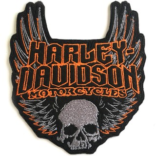 อาร์มติดเสื้อลายหัวกระโหลก ตัวรีดติดเสื้อลายHARLEY ตัวรีดติดเสื้อHARLEY หัวกระโหลก