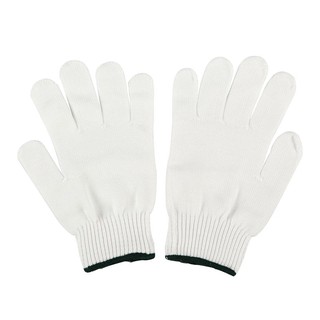 ถุงมือขอบเขียว ไซส์L สีขาว (แพ็ค12) ไมโครเท็กซ์ Green edge gloves, size L, white (pack 12) microtex