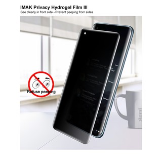 Imak แบบเต็มจอ ฟิล์มไฮโดรเจล TPU Xiaomi Mi 10 Ultra ฟิล์มกันรอยหน้าจอสําหรับ Privacy Screen Film Anti-Peeping Screen Protector