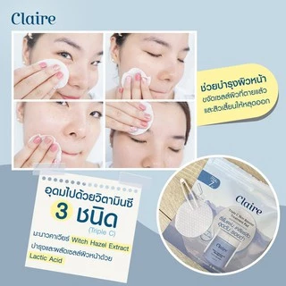 Claire Triple C Skin Booster Treatment Pad แบบพกพา 30 แผ่น