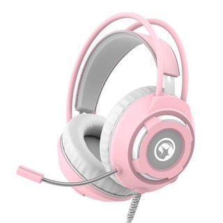 Marvo HG8936 Gaming Headphone สีชมพู สาย USB+3.5 หูฟังเกมมิ่ง