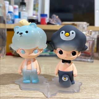 【ของแท้】POPMART Dimoo ตุ๊กตาฟิกเกอร์ รูปกล่องสุ่ม สําหรับตกแต่งตู้ปลา