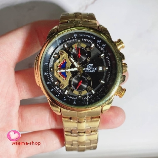 CASIO EDIFICE - งานมิลเลอร์  สายเลส คลิ๊กล็อค หน้าโคโนกราฟ 3วง ใช้ได้จริง Code:W5D130763