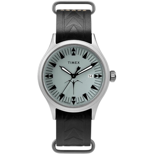 Timex TW2T81700 x Keone Nunes Nihoniho นาฬิกาข้อมือผู้ชาย สายหนัง สีดำ หน้าปัด 40 มม.
