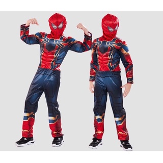 มาใหม่📌 ชุดมีกล้าม! ส่งจากไทย มีกล้าม ชุดสไปเดอร์แมน ชุดspiderman ชุดสไปเดอแมน ชุดแมงมุม เด็กชาย (k053)