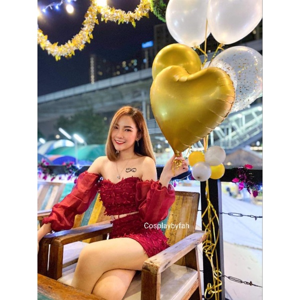ชุดเซ็ทออกงาน ชุดใส่ปาร์ตี้ พีอาร์ ผ้าหนา ทรงสวย งานซิปไม่ใช่เอวสม็อค มีซับทั้งตัว