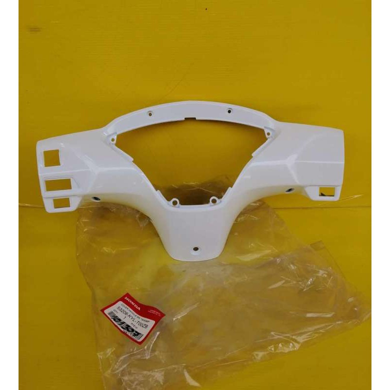 หน้ากากหลังเวฟ125i.ไฟเลี้ยวบังลม​ สีขาวมุกมีเกร็ดตรงรุ่น​ ใหม่เเท้เบิกศูนย์Honda​​