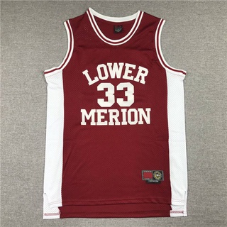 เสื้อกีฬาแขนกุด ลายทีม ACE NBA Jersey Los Angeles Lakers Kobe Lower Merion No.33 สไตล์คลาสสิก พลัสไซซ์