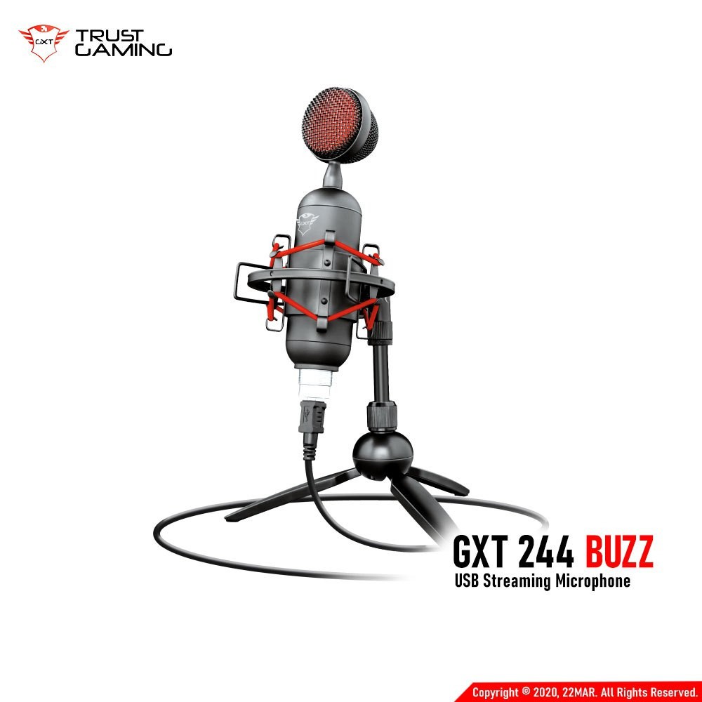 TRUST GXT 244 BUZZ STREAMING MICROPHONE USB (23466) ไมโครโฟน