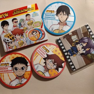 RARE*** Set of 4 pcs* JAPAN YOWAMUSHI PEDAL ANIME แผ่นรองแก้ว กระดาษ รูปภาพ อนิเมะ โอตาคุเหล็ก