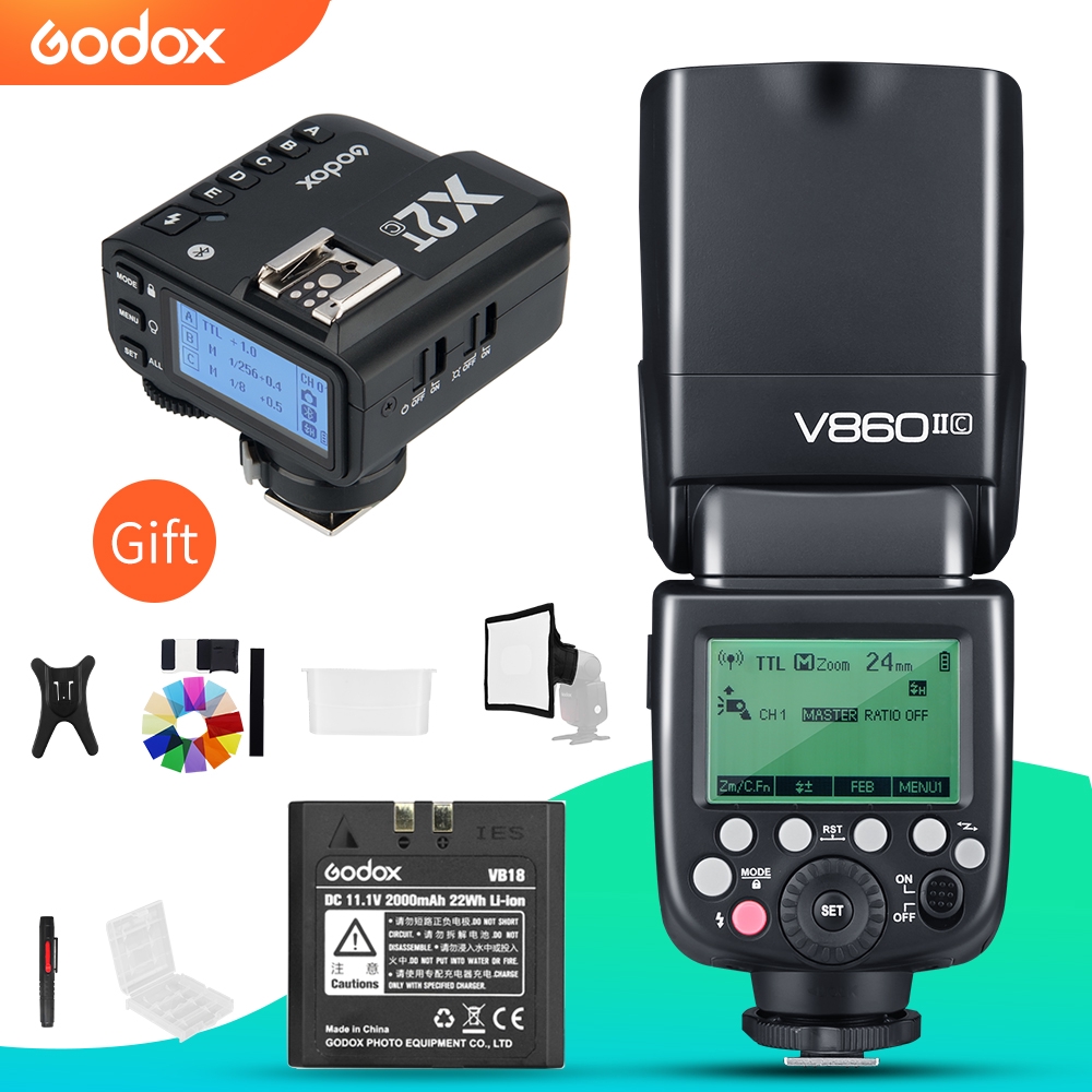 Godox V 860 Ii C V 860 Ii N V 860 Ii S V 860 Ii O Ttl Hss แฟลชทร กเกอร พร อม X 2 T C N O O ส าหร บกล อง Canon Shopee Thailand