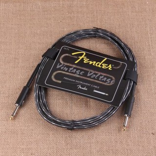 FENDER สายแจ็คกีตาร์อย่างดี 3m ของแท้ หัวตรงสองด้าน (สีดำ)