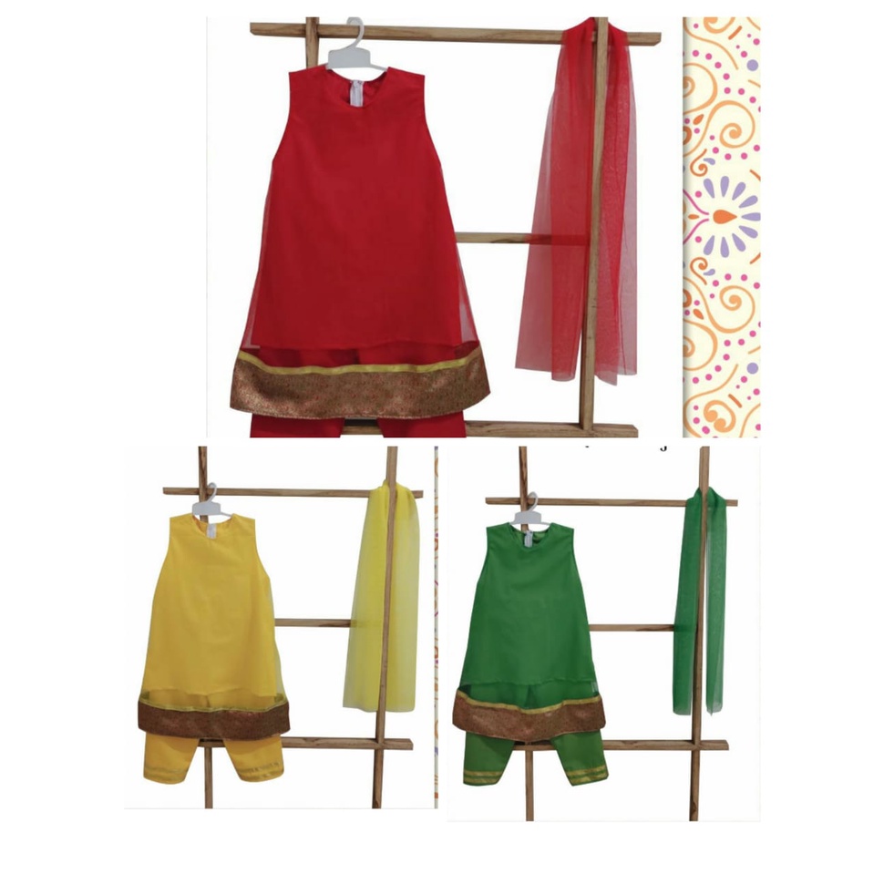 INDIAN KAJOL COSTUME สําหรับคริสต์มาส 1-5 ปี