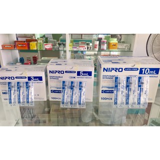 Nipro Syringe 3,5 และ 10 ml ไซริ้งค์พลาสติกไม่ติดเข็ม ป้อนยา ดูดยา ล้างจมูก (ขายทีละ 3 ชิ้น)