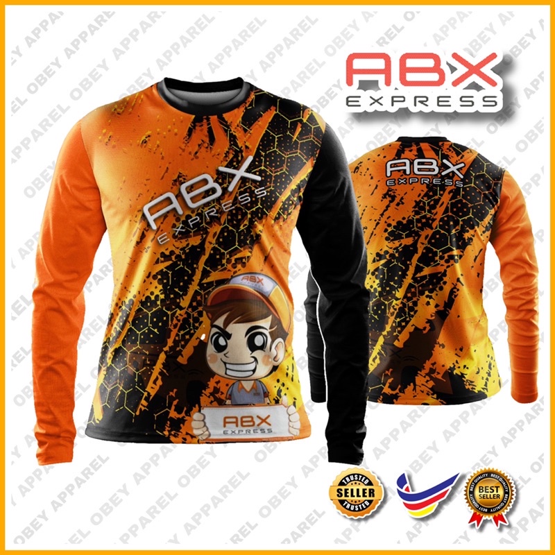 เสื้อยืดระเหิด ABX Express | การออกแบบ Kartun ABX | เสื้อผ้า ABX Express