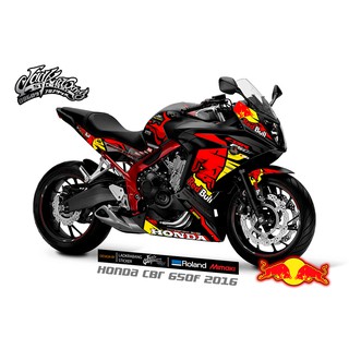 สติ๊กเกอร์แต่งลายรถ HONDA CBR650F ลาย REDBULL