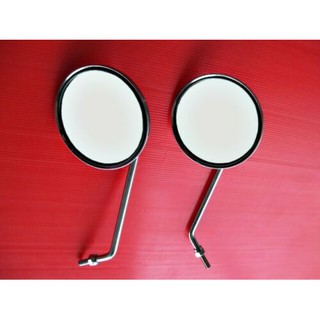 HONDA C70 CLASSIC "CHROME" STEEL MIRROR SET LH&amp;RH // กระจกข้าง เหล็กชุบโครเมี่ยม สินค้าคุณภาพดี