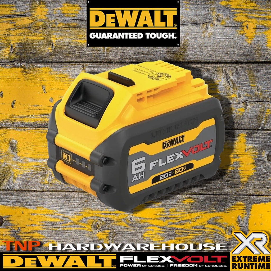DEWALT DCB606 20V/60V MAX* FLEXVOLT 6.0 AH BATTERY (ประกัน 1 ปี)