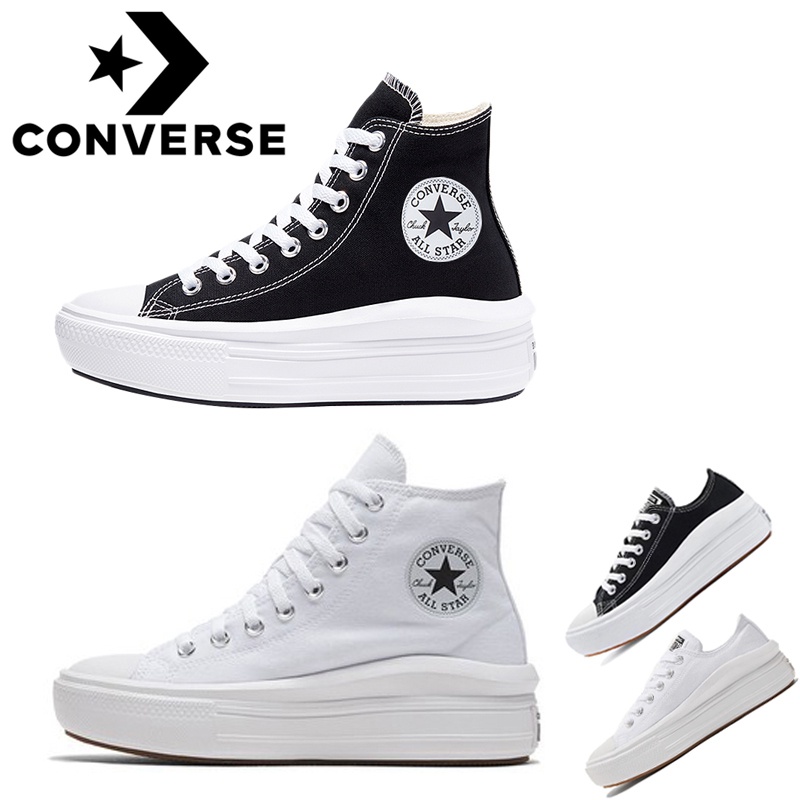 คอนเวิร์ส เพิ่มความสูง ก้นหนา คอนเวิร์ส รองเท้าผ้าใบ Converse chuck taylor all star move