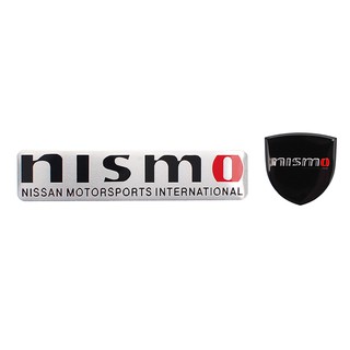 Nismo Aluminum Alloy Car Body Sticker Nameplate for Nissan X-Trail Xterra Qashqai Sylphy Leaf Murano Tiida Auto Rear Window Emblem Badge Decal Scratch Cover Decoration