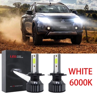 ไฟหน้ารถยนต์ LED ฮาโลเจน 6000K สีขาว แบบเปลี่ยน สําหรับ Mitsubishi Triton (Mk1) 2007-2015 2 ชิ้น