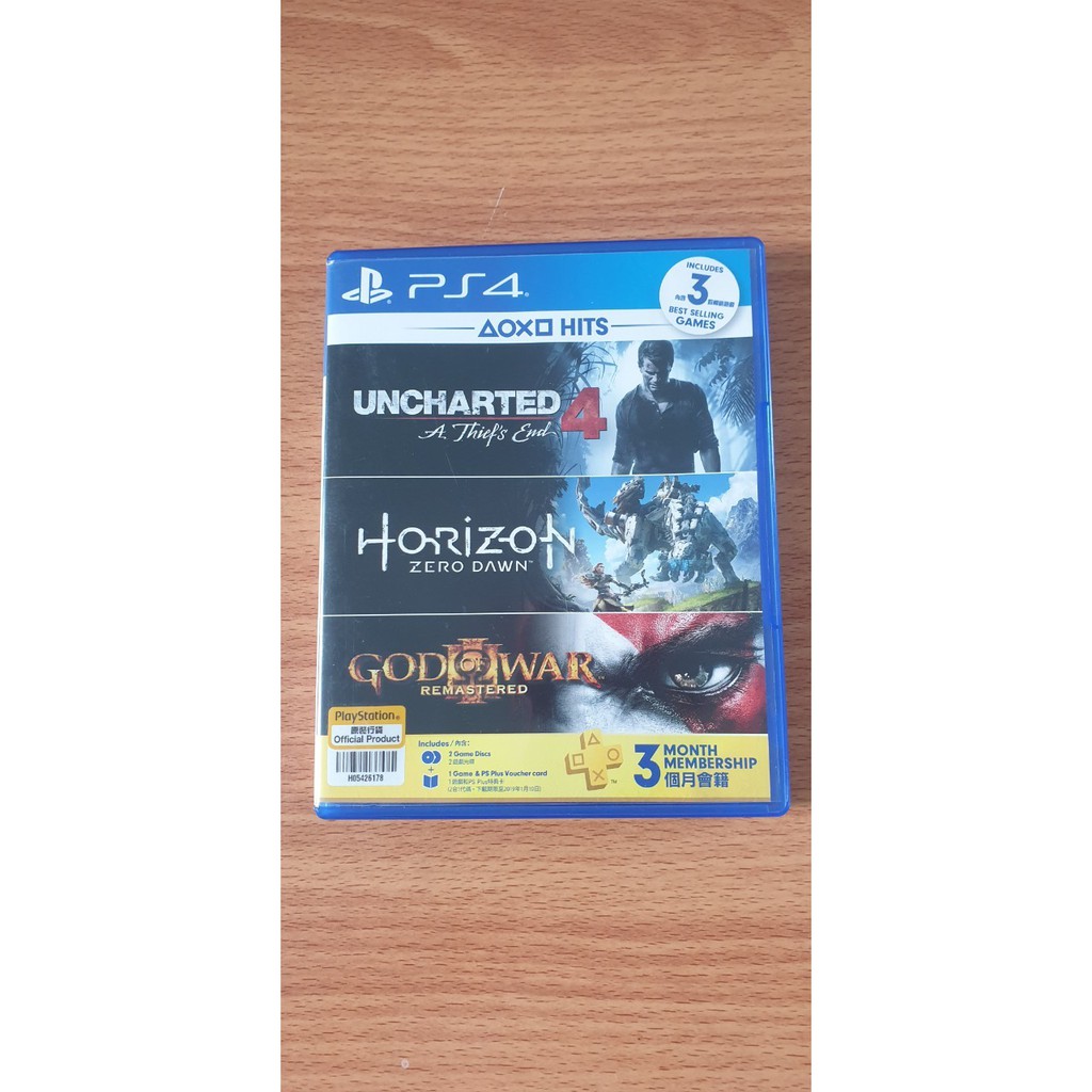 แผ่นเกมส์ Horizon Zero Dawn และ Uncharted4 มือสอง แผ่นโซน 3 เล่นบน PS4