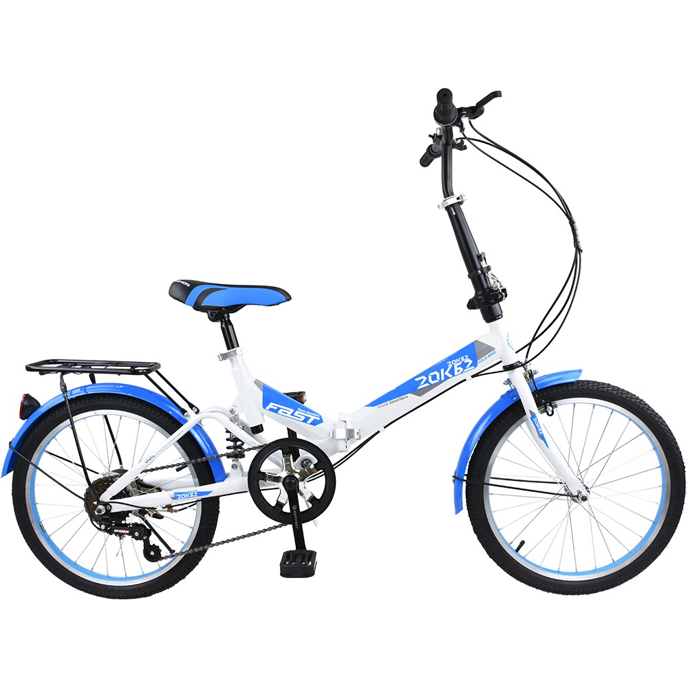 K-BIKE MAXXจักรยานพับได้ FOLDING BIKE 20 นิ้ว 6 Speed รุ่น 20K62 All New (ฟ้า/ขาว)