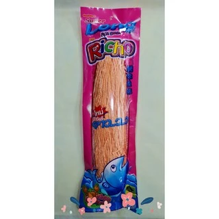 ปลาเส้นทาโร่ ตราRicho เส้นยาวว.. รสปูอัด-บาร์บีคิว น้ำหนัก380กรัม(1ถุง) (MOMSQUID100ROI)