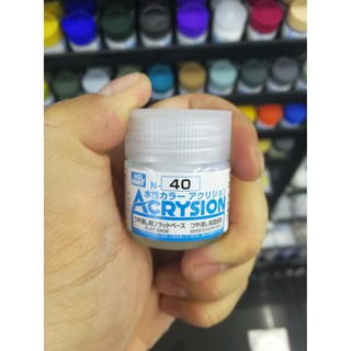 สีสูตรน้ำ Mr.Acrysion Color N40 FLAT BASE 10ml