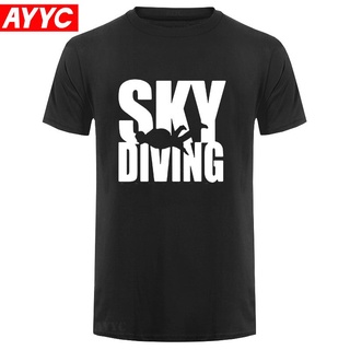 ใหม่ เสื้อยืดแขนสั้นลําลอง พิมพ์ลาย Go Skydiving แนวสตรีท แฟชั่นสําหรับผู้ชายS-5XL