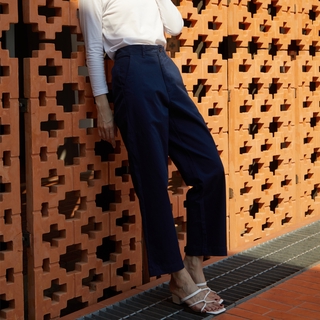 Khaki Bros. - คาคิ บรอส. - Ladies - Basic straight pants - กางเกงขายาว - KL20B002 Navy