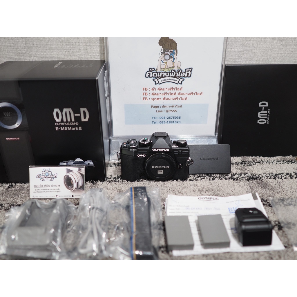 OLYMPUS OMD EM5 MARK III BODY สภาพ95% สภาพใหม่แทบไม่มีรอยตำหนิ ชัตเตอร์7พันกว่า มีประกันศุนย์ถึง25/1