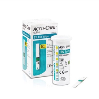 แผ่นตรวจเลือด ACCU-CHEK ACTIVE STRIP(25ชิ้น/กล่อง)