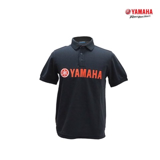 YAMAHA เสื้อโปโลสีดำโลโก้ YAMAHA