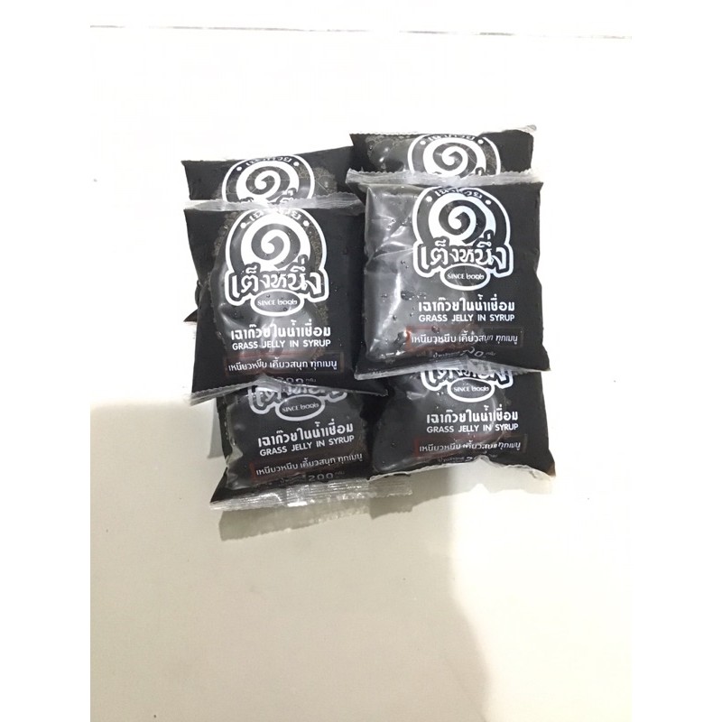 เฉาก๊วย เฉาก๊วยในน้ำเชื่อม เฉาก๊วยเต็งหนึ่ง เฉาก๊วยโบราณ เฉาก๊วยแท้เคี้ยวหนึบพร้อมกล่องโฟม [กทม.มีบริการส่งด่วนใน 4ชม.] - รูปที่ 4