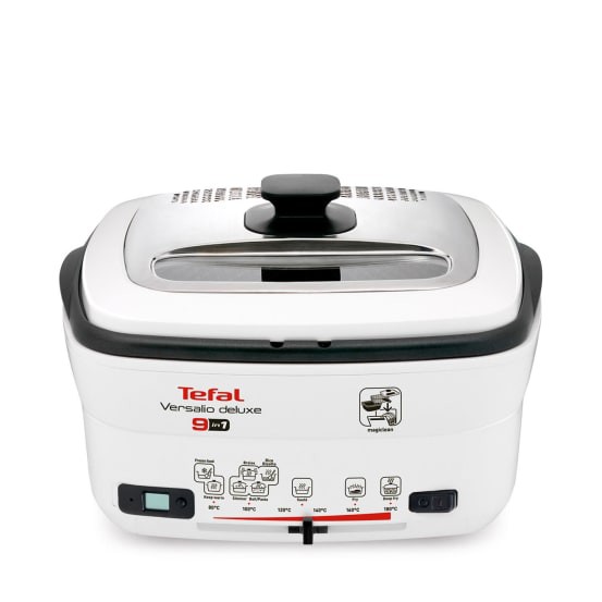 TEFAL หม้อทอดอเนกประสงค์ Versalio Deluxe 9 in 1 รุ่น FR4950 สีขาว ความจุ 1,300 กรัม